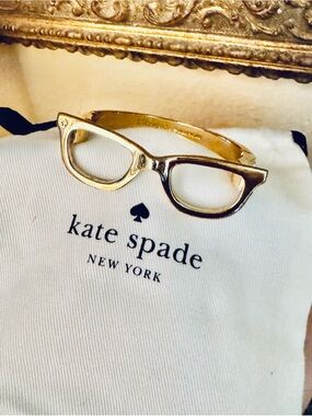 kate spade gold cat-eye glasses bangle bracelet